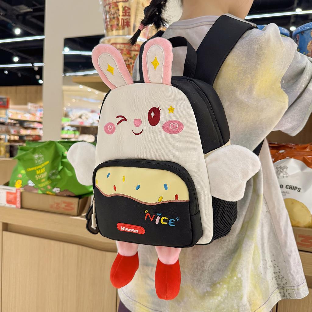 Schoolbag cute kindergarten schoolbag new cartoon fashion bunny children's backpack lightweight spine protection baby backpack