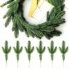 40PCS/Pack Faux Pine Offshoots with Flexible Stems Durable Substance for Christmas Tree Wreath Wreath DIY Craft Project Trim