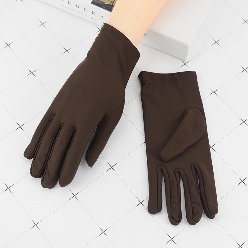 Unisex Thin Spandex Gloves for Driving & Dance In Black/White
