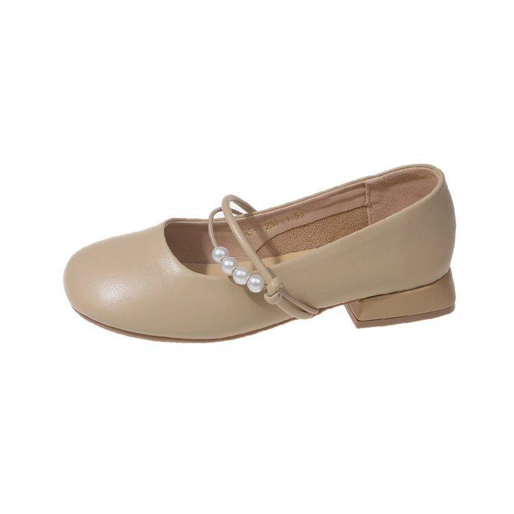 Soft Bottom Round Head Flat with Mary Jane Single Shoes Spring and Summer Elegant Grandmother Shoes