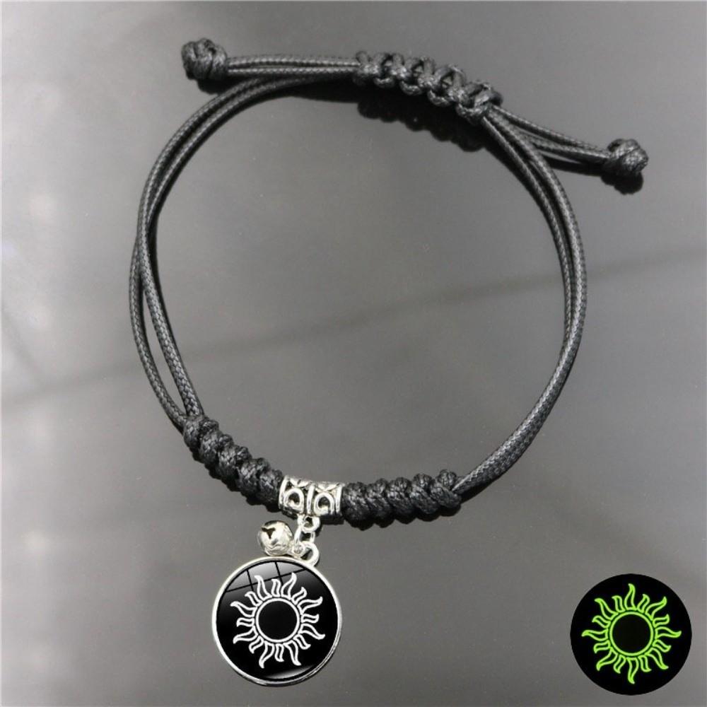 Sun Moon Couple Bracelets Adjustable Hand Chain Retro Braided Bracelet  Couple Jewelry Gift