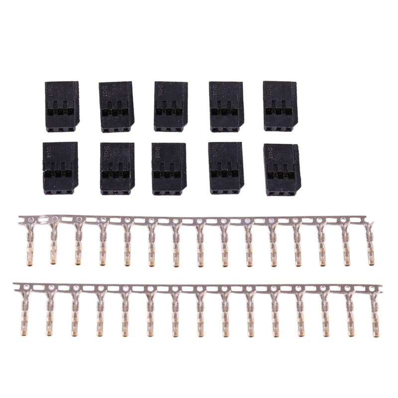 For Futaba Servo Receiver Connectors Plugs with Lock and Male Female Terminals Crimps Pin Kit for Quadcopter Battery