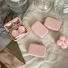 Effen Kleur Meisjes Contactlenzen Box Lens Case Vrouwen Draagbare Leuke Brillenkoker Houder Ogen Care Tools Kit Set Container