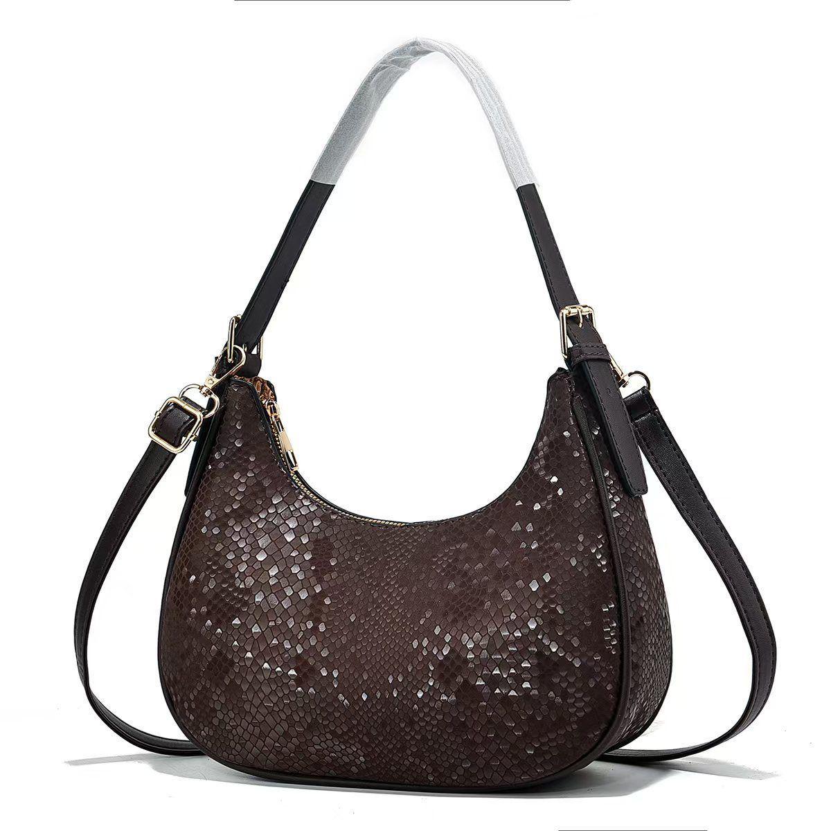 

Crescent Niche Shoulder Bag – 2025 Travel Underarm Handbag for Ladies кофейный