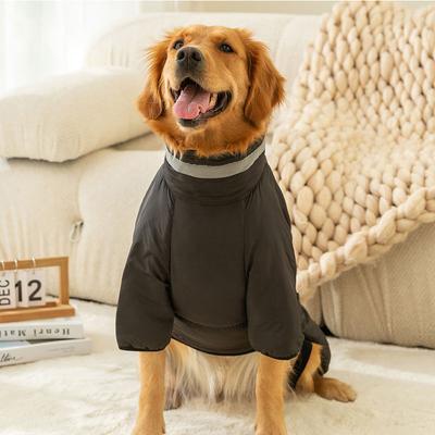 Simple Big Dog Jacket Autumn and Winter Warm Four-legged Large Dog Cotton Coat Golden Retriever Samoyed Winter Pet Clothes