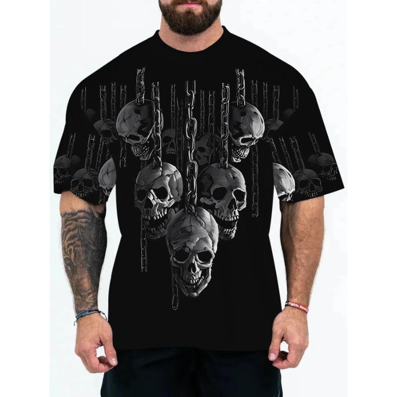 New 3D Digital Printed European and American Adult Men's Animal T-shirt