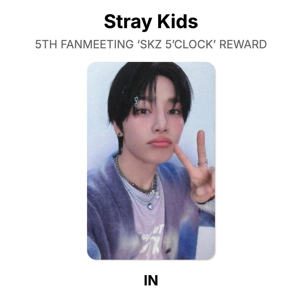 Stray Kids 5TH FANMEETING ‘SKZ 5’CLOCK’ REWARD Official Photocard