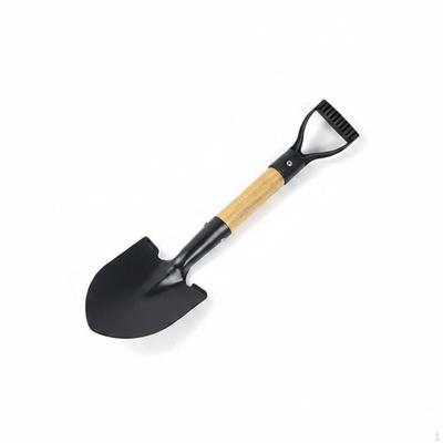 Garden Spade Heavy Duty D Handle Portable Steel Digging for Outdoor, Camping, Beach 35CM Mini