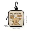 1pc Dog Print Dog Treat Bag with Hook and Zipper - Pet Training Set Puppy Pet Training Walking Bag Dog Training Accessories