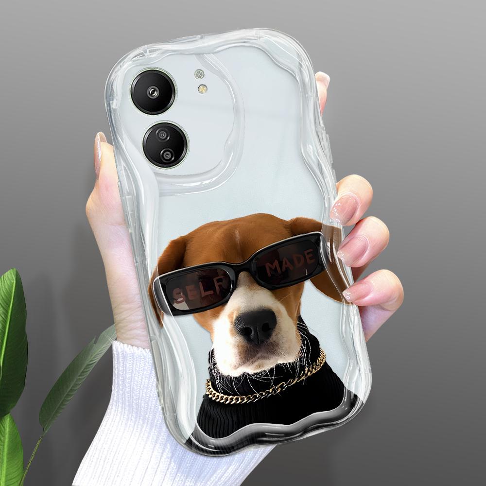 

Милый мультяшный узор, кремовая текстура, мягкий силиконовый чехол с волнистыми краями, чехол для телефона Xiaomi Redmi Xiaomi Poco C75 прозрачный