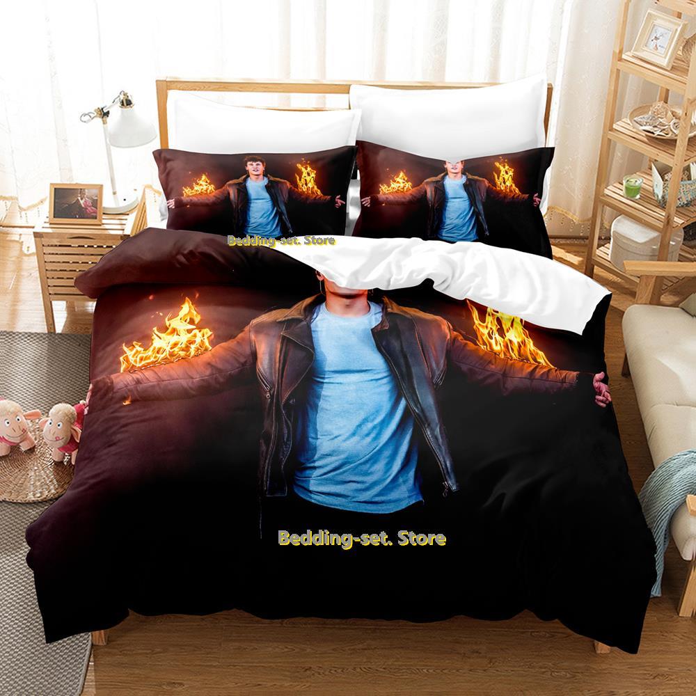 

Wincent Weiss Bedding Set Single Twin Full Queen King Size Bed Set Adult Kid Bedroom Three-Piece Suits Print Anime Bed Shee EU Single(135*200cm)3pcs