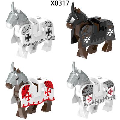 X0317 Teutonic Hospital Knights Templar Holy Sepulchre Charger Model Blocks MOC Bricks Set Gifts Toys