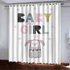 Curtains Color Sketch Animals + Alphabet Digital Printing High Density Blackout Curtains