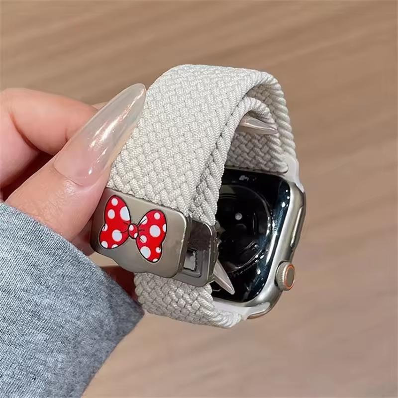 

Плетеный ремешок для Apple Watch 44 мм 40 мм 45 мм 46 мм 49 мм 41 мм 38 мм Магнитный нейлоновый браслет iWatch серии se 7 6 8 9 10 Ultra 2 42-44-45mm 46mm 49mm звезда