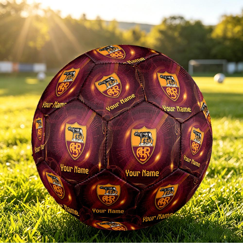 Personalized Size 5 Football AS Roma Pattern Outdoor Game Sports Ball Gift