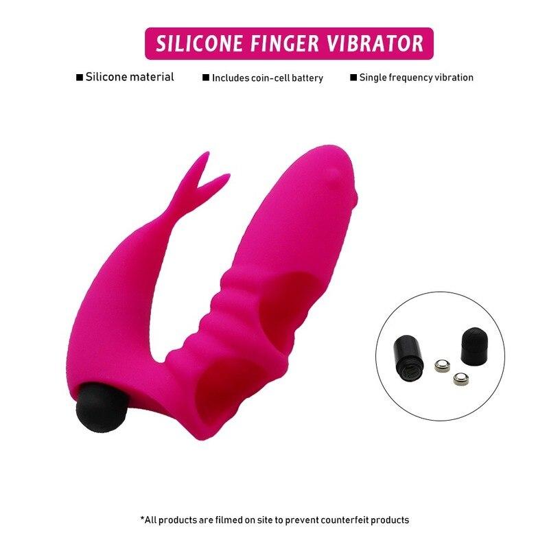 Finger Cots Vibrator G-Spot Massager Silicone Female Sex Toys