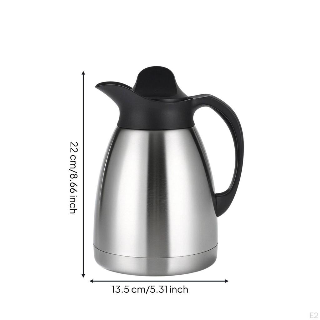 Insulated Kettle Stainless with AntiDrip Spout Heat Retention Thermal Carafe for