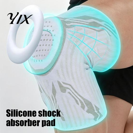 Supportive Knee Gear Adjustable Knob Brace, Support with Patella Pad, Side Stabilizer, High Elasticity Compression Sleeve for Workout Arthritis