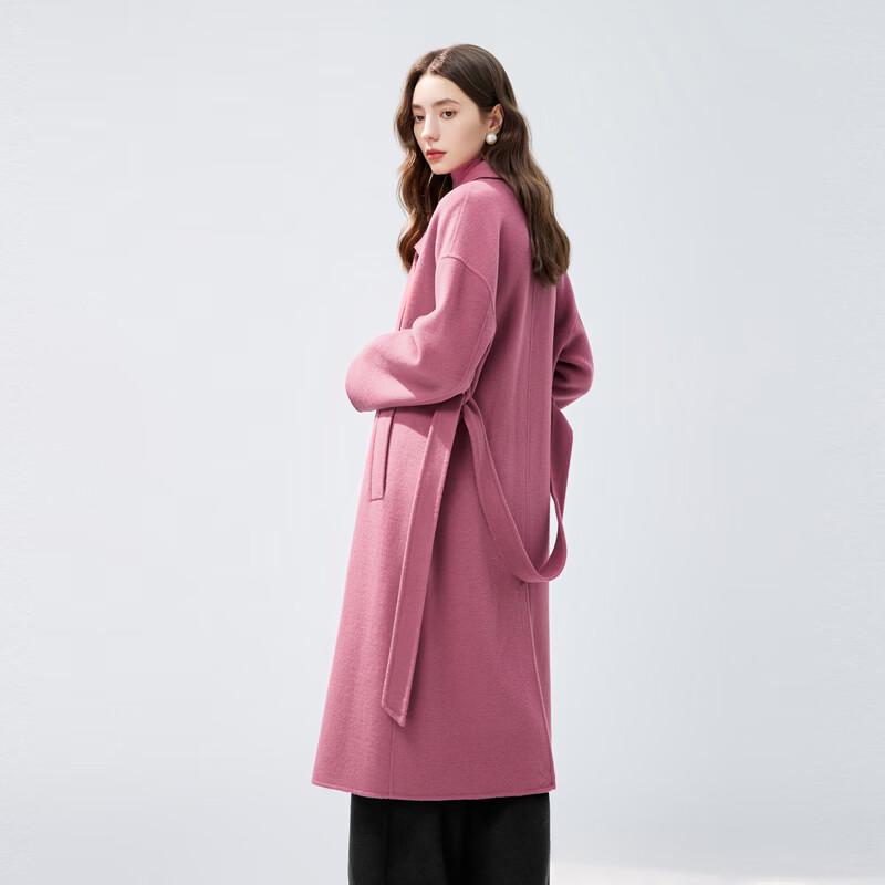 Qiushui Yiren Vintage Double-Breasted Wool Long Coat