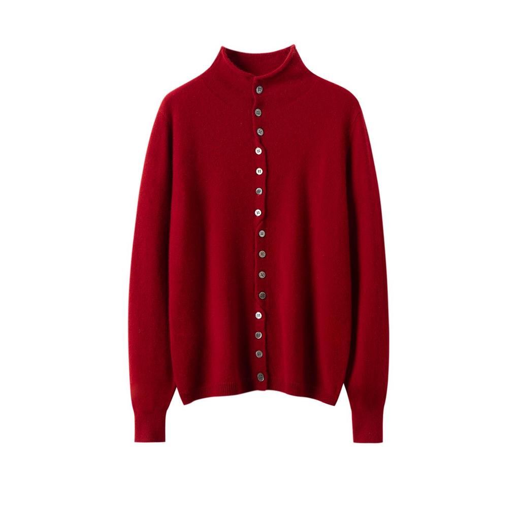 Lekasha Cashmere Women's Multi-Button Tie-Up Cardigan