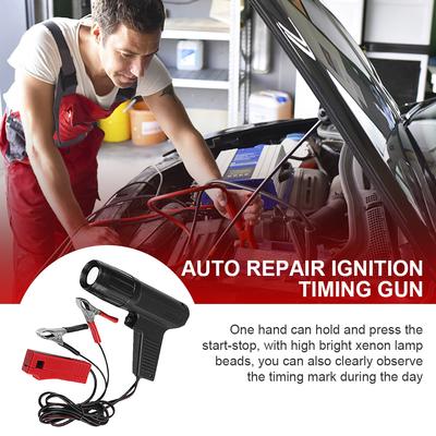 Lámpara Estroboscópica Automática 12V Luz de Puesta a Punto del Encendido Probador de Motor de Gasolina Luz de Puesta a Punto Inductiva de Bujía Herramienta de Diagnóstico de Detección de Automóvil