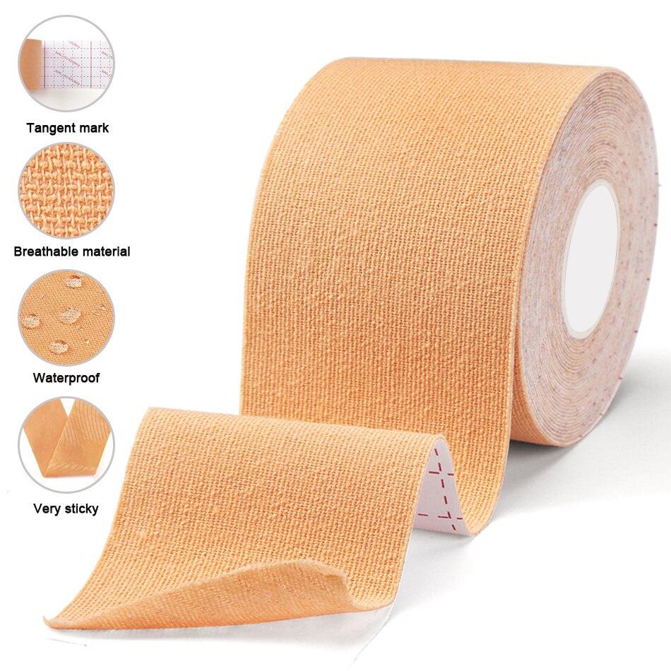 Durable And Safe Sports Kinesio Tape Muscle Kinesiology Elastic Knee Pain Relief Strain Patch Athletic Recovery Stickers Fitness Bandages