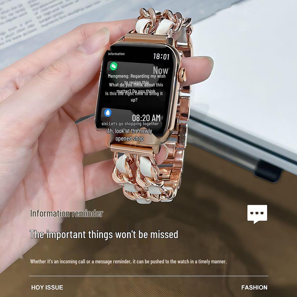 Multifunktionale Bluetooth-Smartwatch für Damen mit Anruf-, Gesundheits- und Sportfunktionen - Kompatibel mit Android