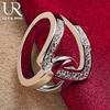 925 Sterling Silver AAA Zircon Ring Fashion Wedding Jewelry