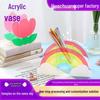 Japanese Creative Rainbow Pen Holder & Acrylic Vase - Cute Multifunctional Stationery Storage for Kids