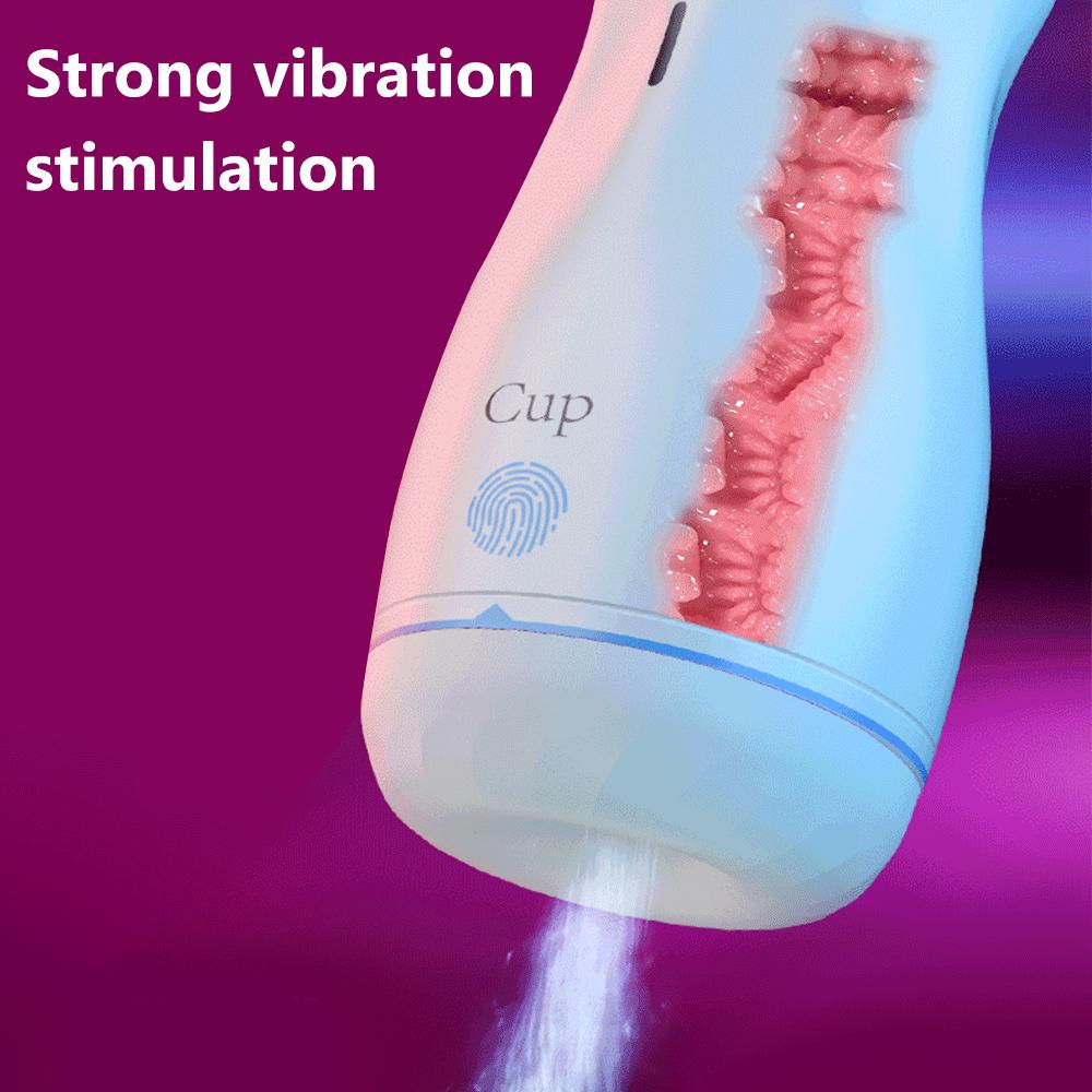 Automatic Male Masturbator Cup Vibrator For Men Penis Blowjob Sucking Machine Silicone Vagina Masturbation Cup Sex Toys Adult