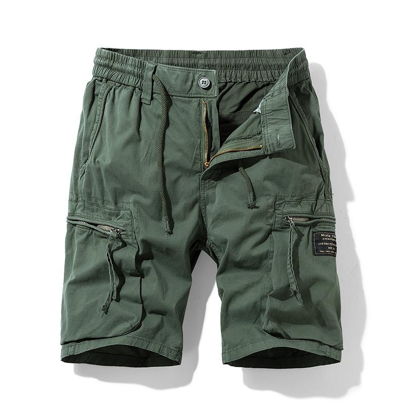 

Tooling Shorts Men s Summer Outdoor Army Green Loose Casual Sports Five-point Pants Outer Wear Cotton Multi-pocket Men s All-match 28