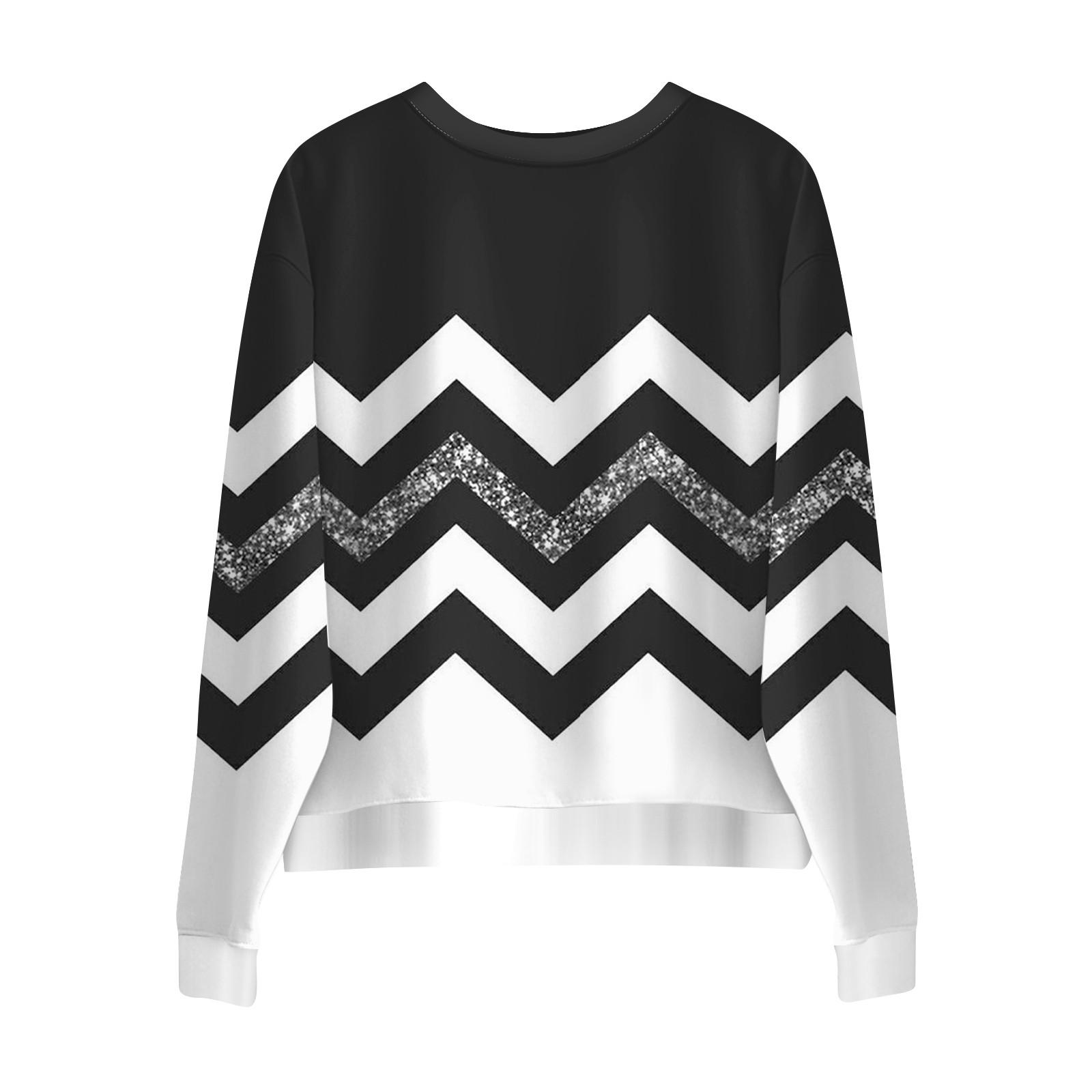 Женский повседневный полосатый пуловер — фото 5