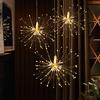120/200 LED DIY Fireworks LED Fairy String Light  Remote Control Garland for Outdoor Christmas Decoration (not Include Battery)