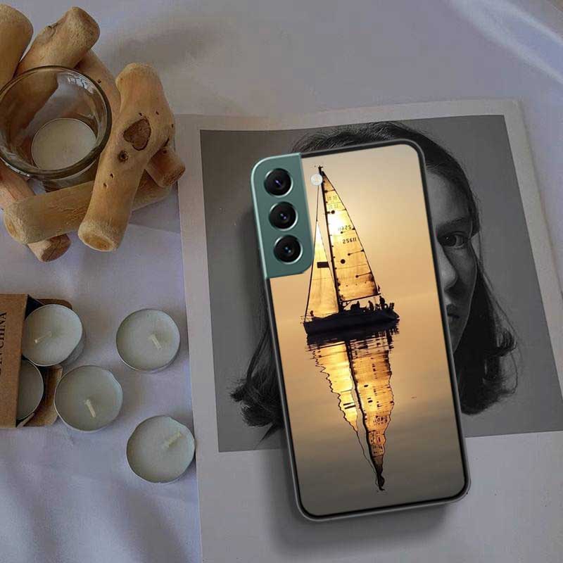 Sailing Boat Phone Case For Samsung A16 A26 A36 A56 Galaxy A02S A12 A52S A13 A23 A33 A53 A54 A34 A24 A14 A22 A32 A42 A72 Cover C
