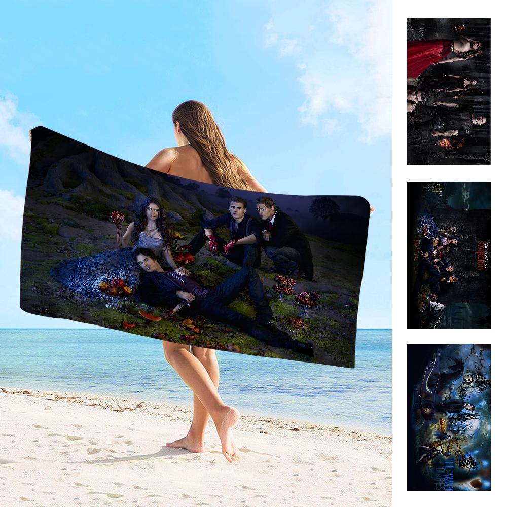 Textilien The Vampire Diaries Damon Salvatore Towel Microfiber Beach Towel Absorbent Quick Yoga Swimming Resort Mountain Climbing Towel