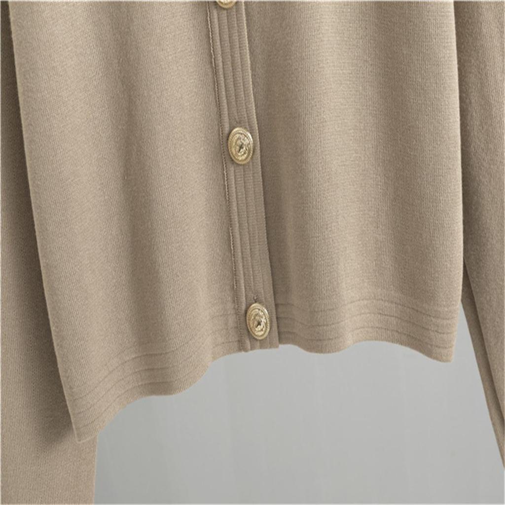 Cardigan Sweater Half Body Wrapped Hip Skirt Two Piece Set Women's Autumn And  Wnter Knitted Set