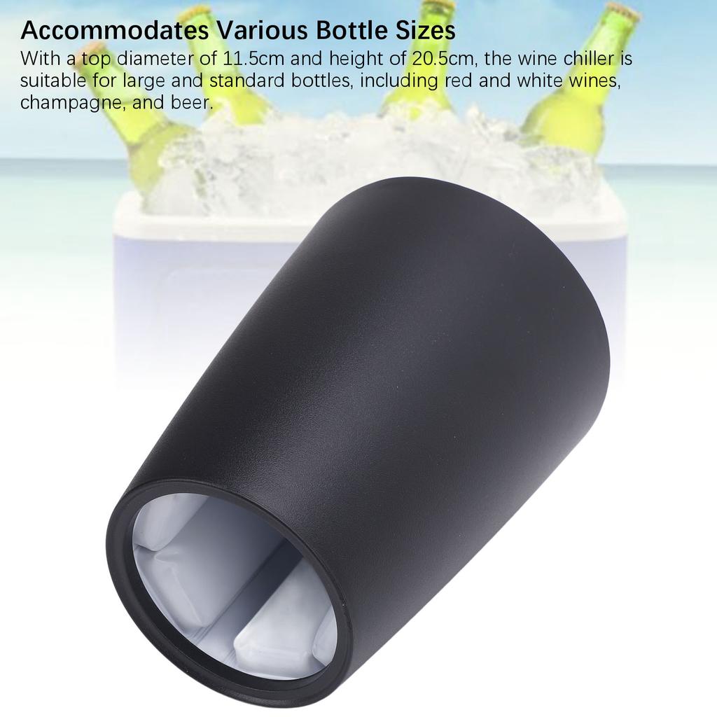 Wine Chiller Bucket Quick Cooling Portable Insulated Wine Bottle Cooler Bucket Champagne Chiller for Car Party Camping