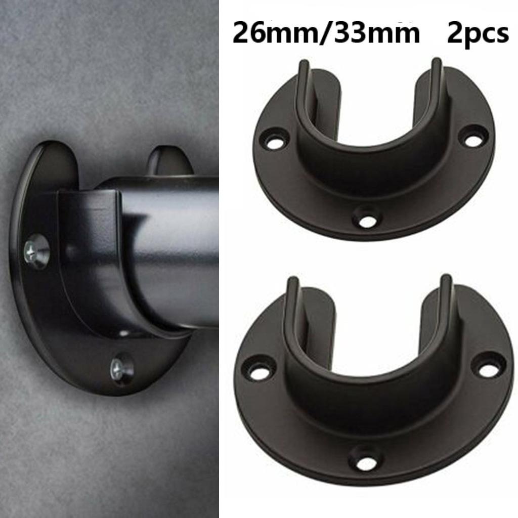 Lever Closet Bracket Hanger Set Stainless Steel Pole