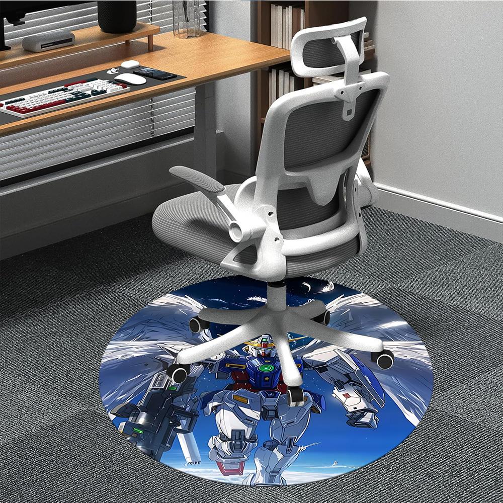 

1PC Gundam Office Round Rug, Non-slip, Soft and Durable Office Rug for Interior Decoration, Perfect for Office yy250915105 80cm by 80cm