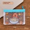 2Pcs Cute Capybara Coin Storage Bag Transparent Mesh Zipper Coin Purses Cartoon Wallet Portable Waterproof Clear Bags Gifts