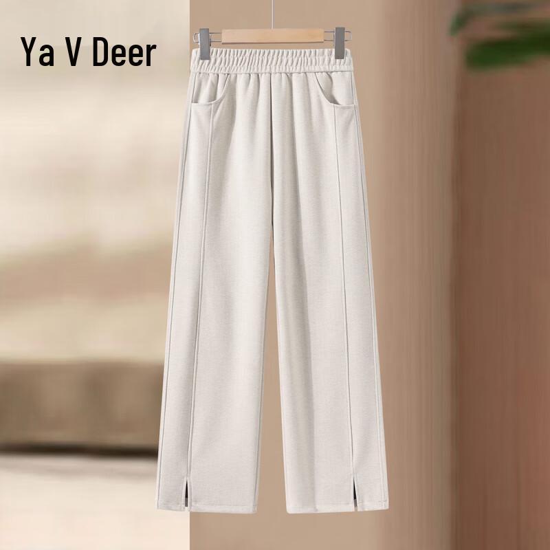 Женские брюки Yalu с высокой посадкой, прямые, с разрезом, широкие 4XL