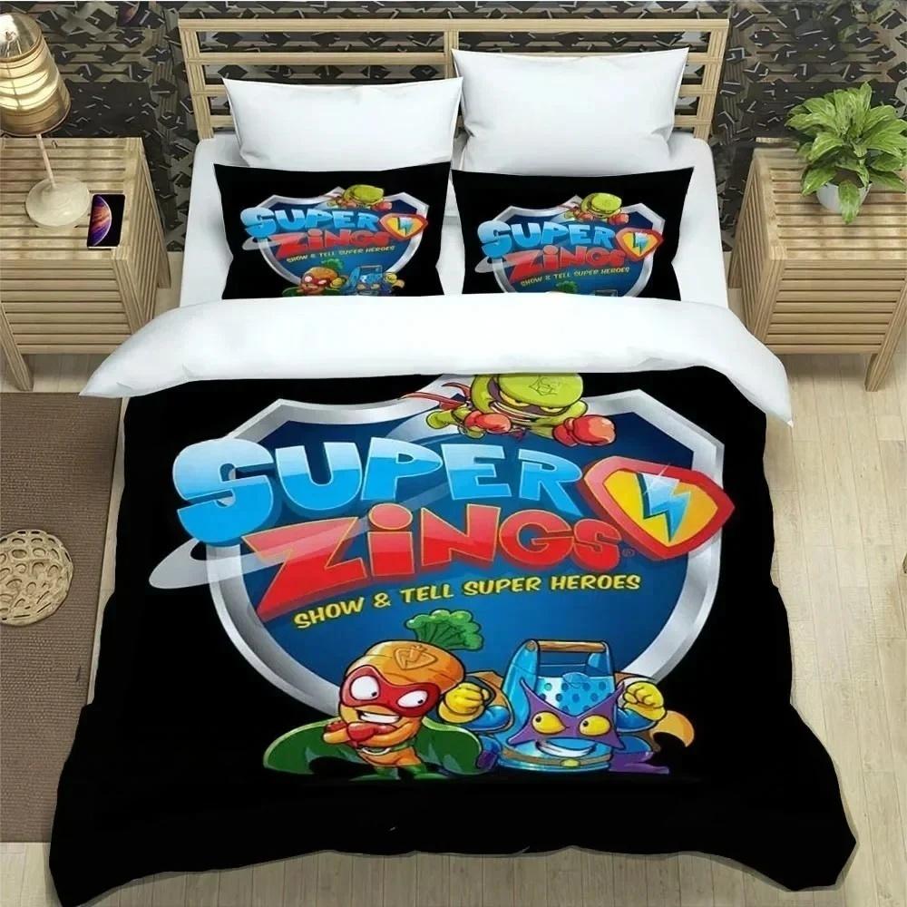 S-Superzings Bedding Sets S-Superzings Pattern Duvet Cover Set Gifts For Kids Bedroom Decor Kid Birthday Gift Birthday Decor