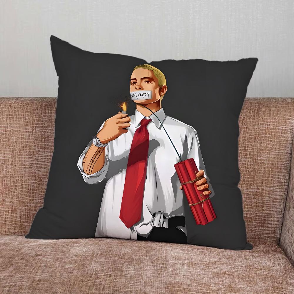 

E-Eminem Rapper Pillow Case For Home Bedroom Car Office Decoration Living Room Sofa Cushion Cover Suitable 16x16Inch