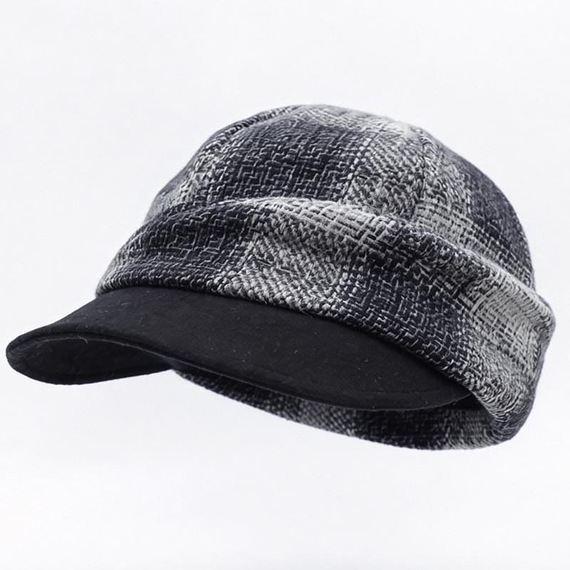 Retro versatile wool beret women's autumn and winter fashion warm ear protector hat British style baseball cap tide