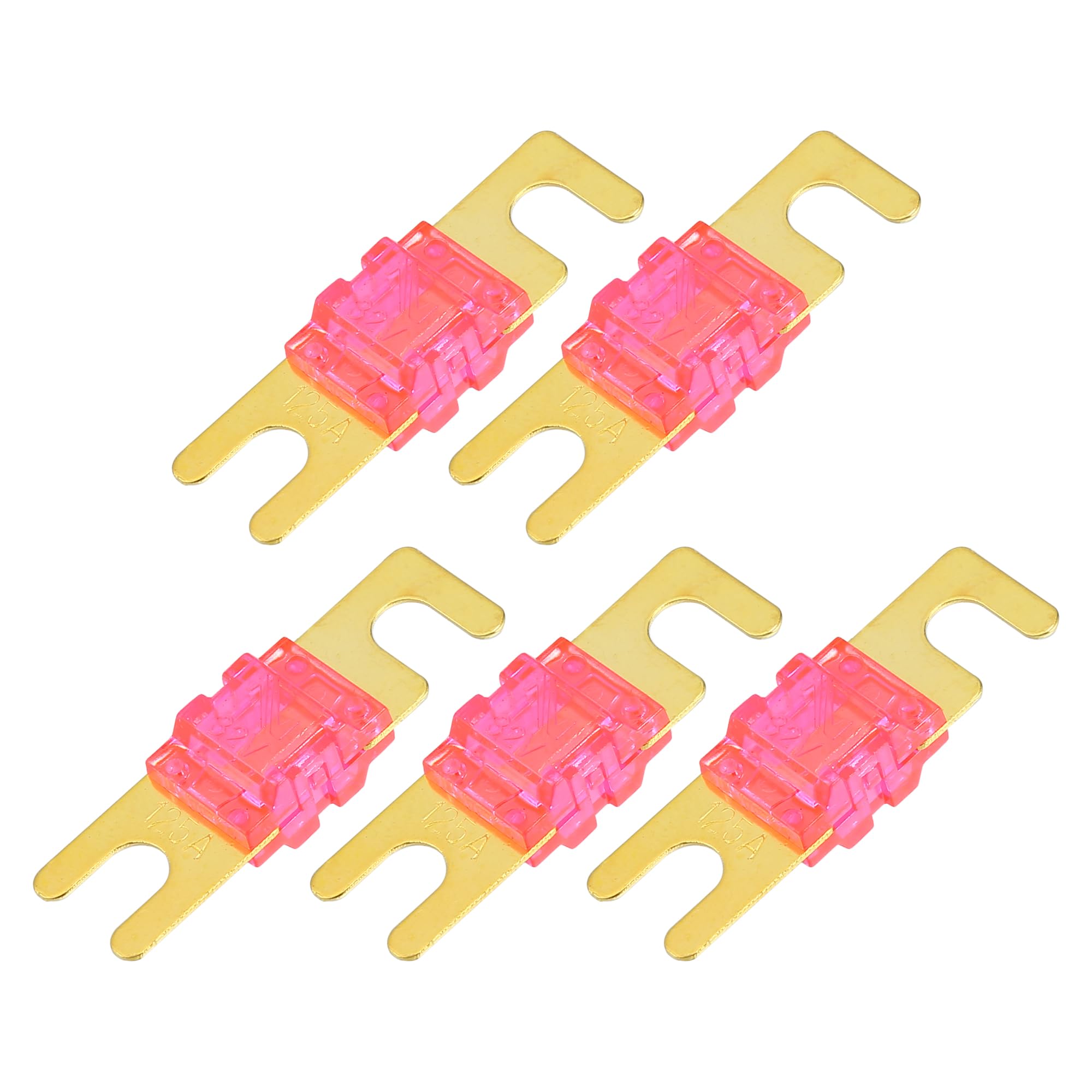 

Hihaha Mini ANL Fuse 125A / Car Audio CD Fuse / Durable / Set of 5 Golden Cherry