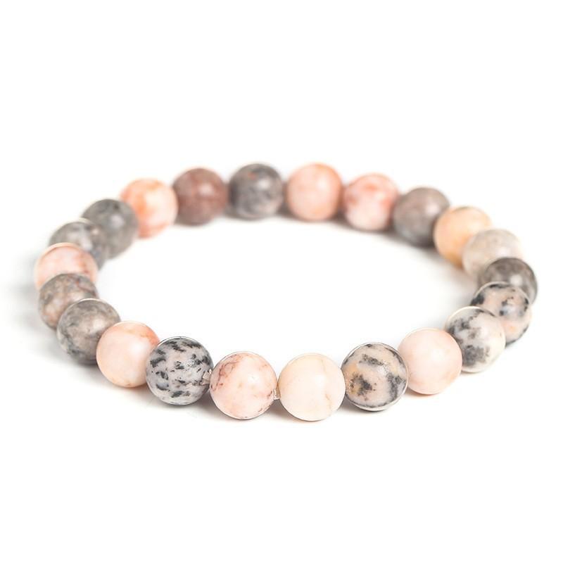8Mm Natural Stone Bead Bracelet Men's Turquoise Elastic Bracelet.
