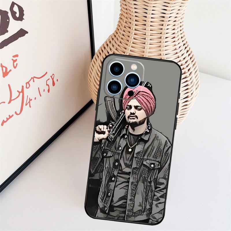 Sidhu Moose Wala Funda For iPhone 16 15 Pro 14 Pro Max Plus 11 13 12 Mini X XS XR Phone Case