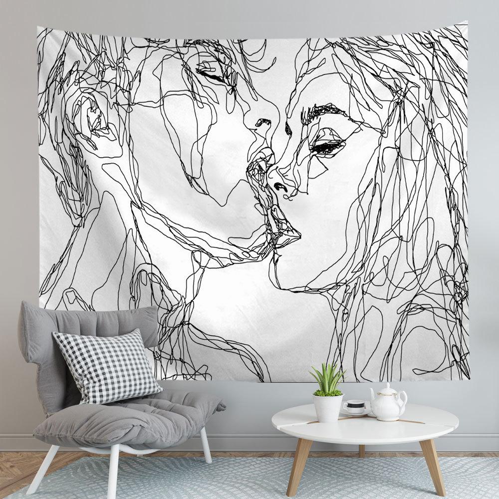 Fluoreszierender Wandteppich, Wandteppich, rechteckiger Wandbehang, Wandteppich, Wanddekoration, Heimdekoration, Wandteppich