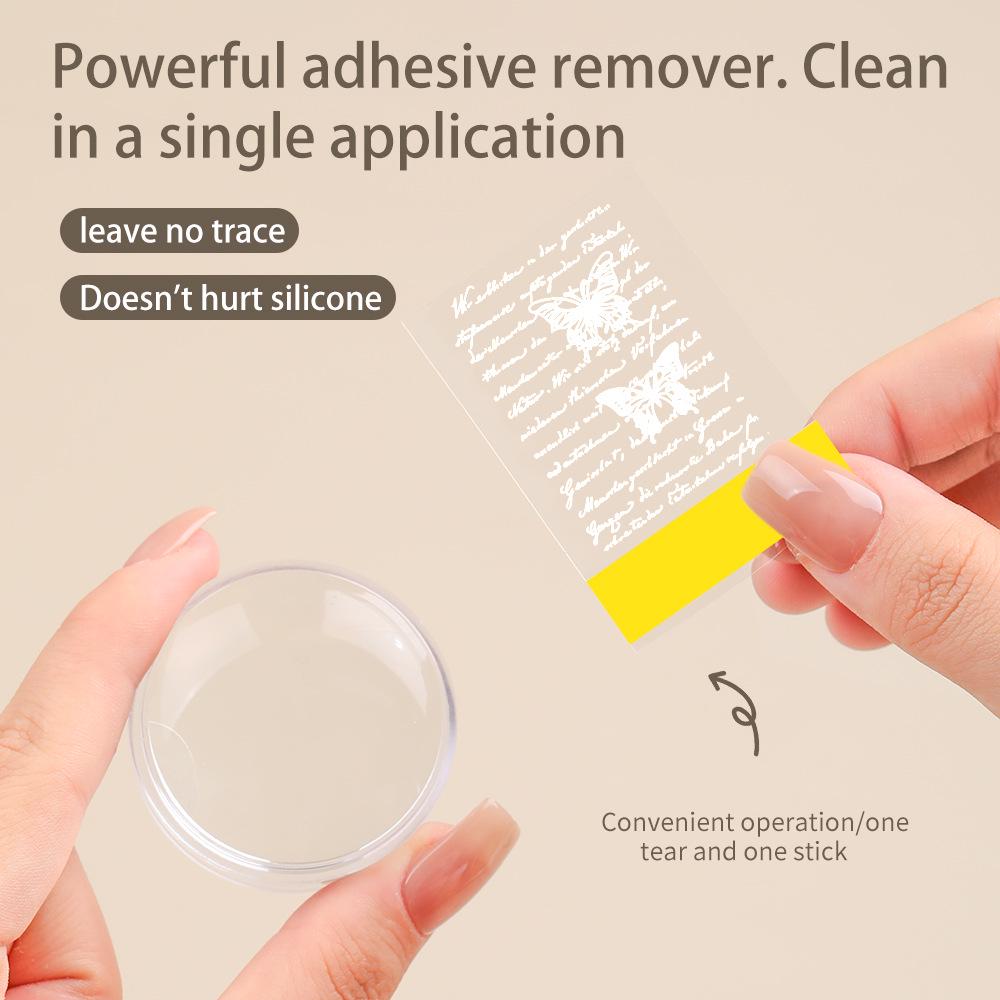 Nail Art Stamper Segmented Cleaning Gel Tape for Strong Transfer & Steel Plate Cleaning