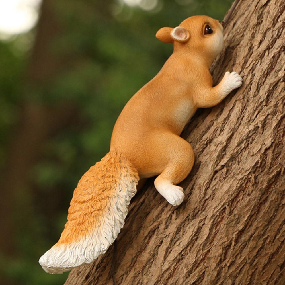 Adorable Animal Garden Decoration Squirrel Statue Lifelike Design